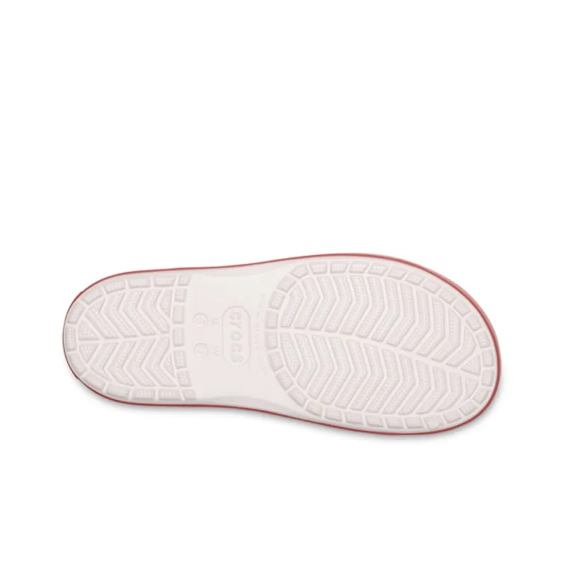 Crocs Crocband Slide Slippers Unisex White/Red-6