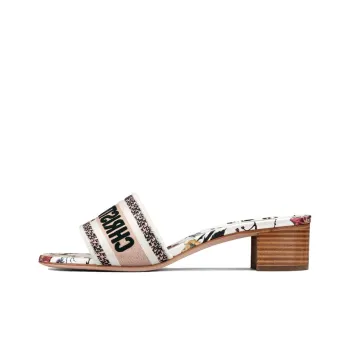DIOR Rose Slide Slippers Women's Floral