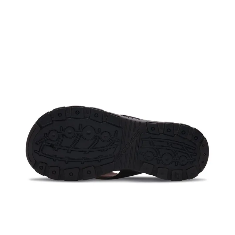 Skechers Relaxed Fit Rubber Sole Slip-Resistant Slide Slippers Men's Chocolate-4