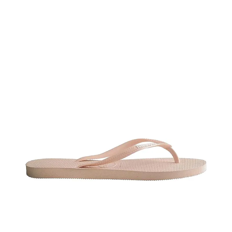 Havaianas Slim Logo Pop up Stylish Sandals Unisex Light Pink-1