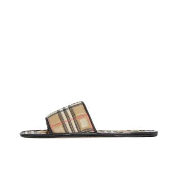 Burberry Check Quilted Flat Slides