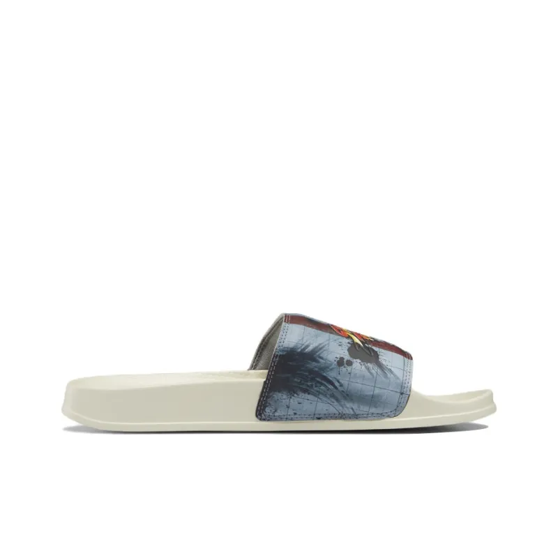 Reebok Street Fighter X Classic Slide 'Train Hard Game Hard Foggy Grey'-1