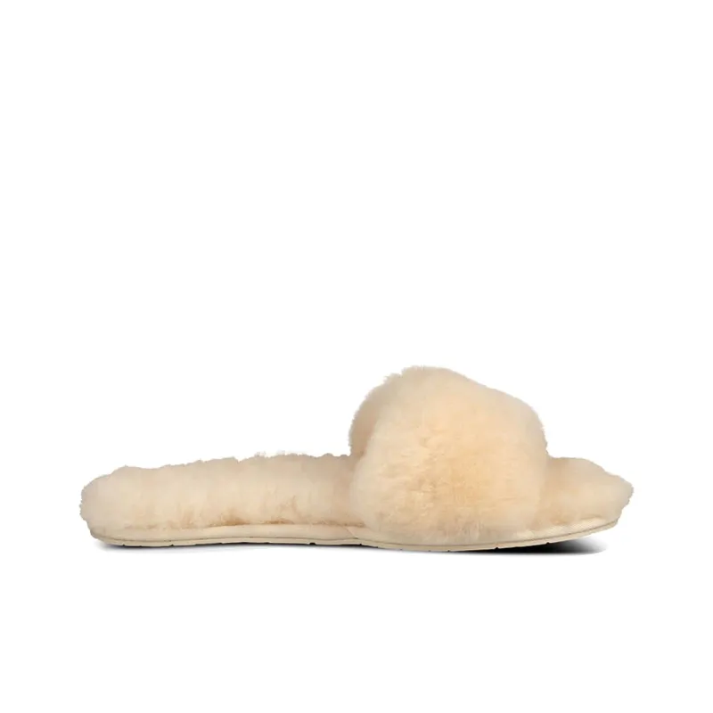 UGG Fluff Slide Stylish Sandals Women's Natural-1