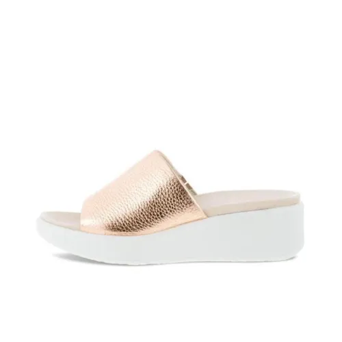 Ecco Slide Slippers Women's Hammered Bronze