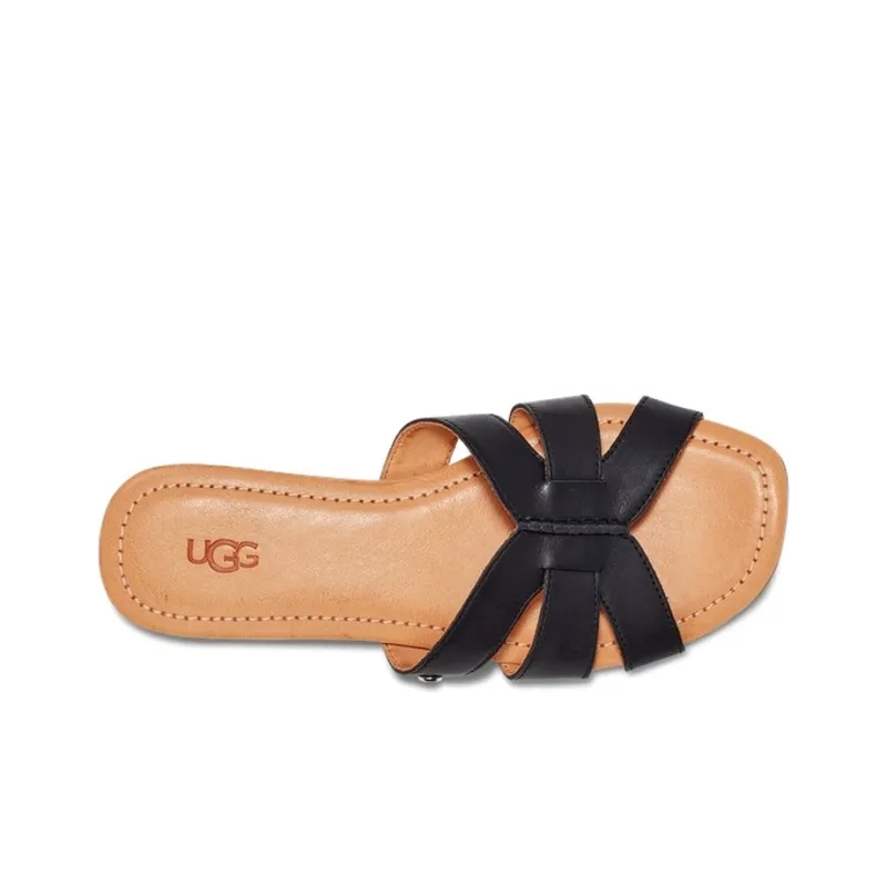 UGG Teague Black Slippers 'Black Brown' Women's-3