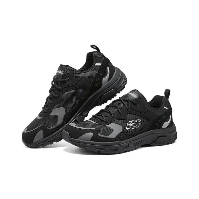 Skechers Go Walk Fle Breathable Lightweight Rebound Low Top Casual Shoes Men's Black-3