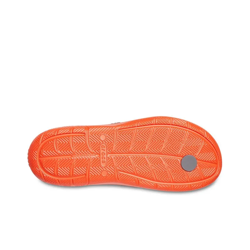 Crocs Swiftwater Wave Flip Flops 'Orange Grey'-6