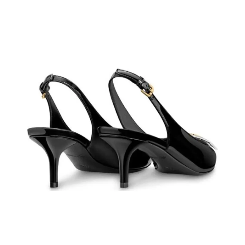 LOUIS VUITTON Insider Slim Heel High Heels 5.5cm Women's Black-3