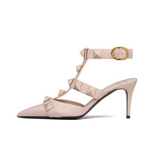 Valentino Roman Stud High Heels Women's Pink