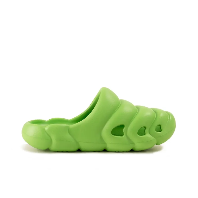 GOTO EVA Abrasion Resistant Slip Resistant Closed Toe Slippers Unisex Green Apple-1