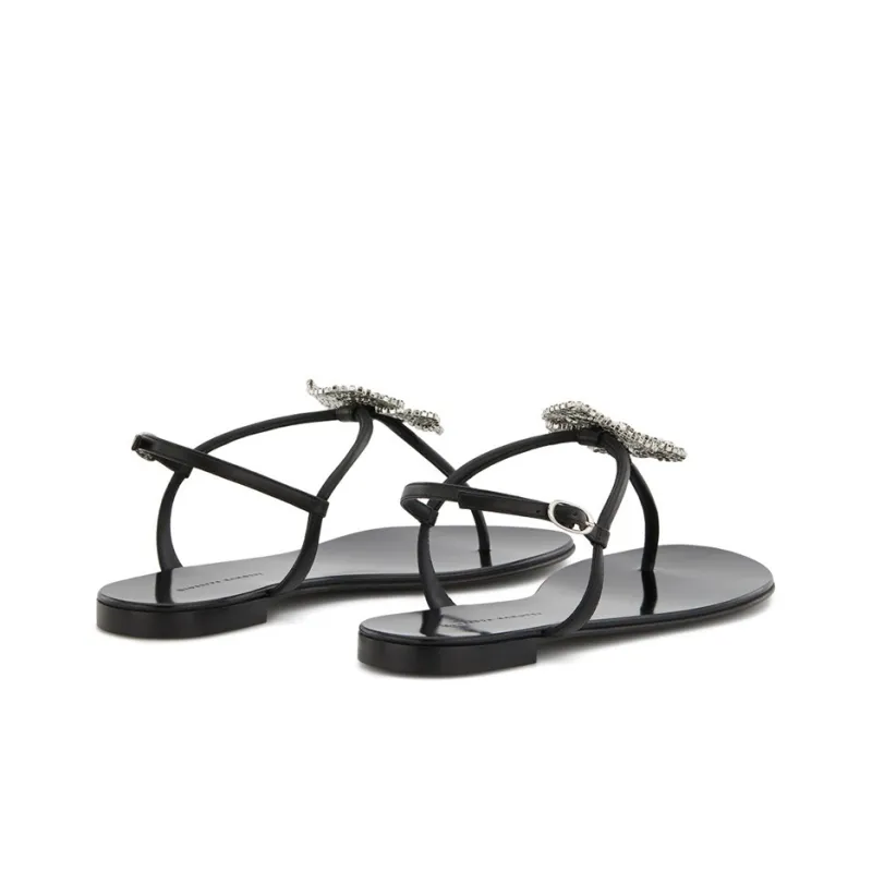 Giuseppe Zanotti/GZ Hollie Flower Strap Sandals Women's Black-2