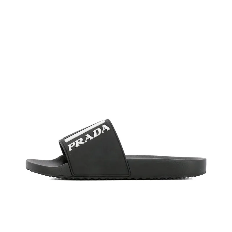 PRADA Quiet Slide Slippers Men's Black-0