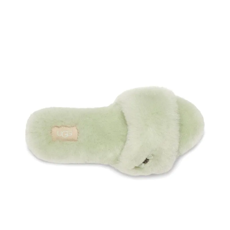 UGG Fluff Slide Stylish Sandals Women's Mint Green-3