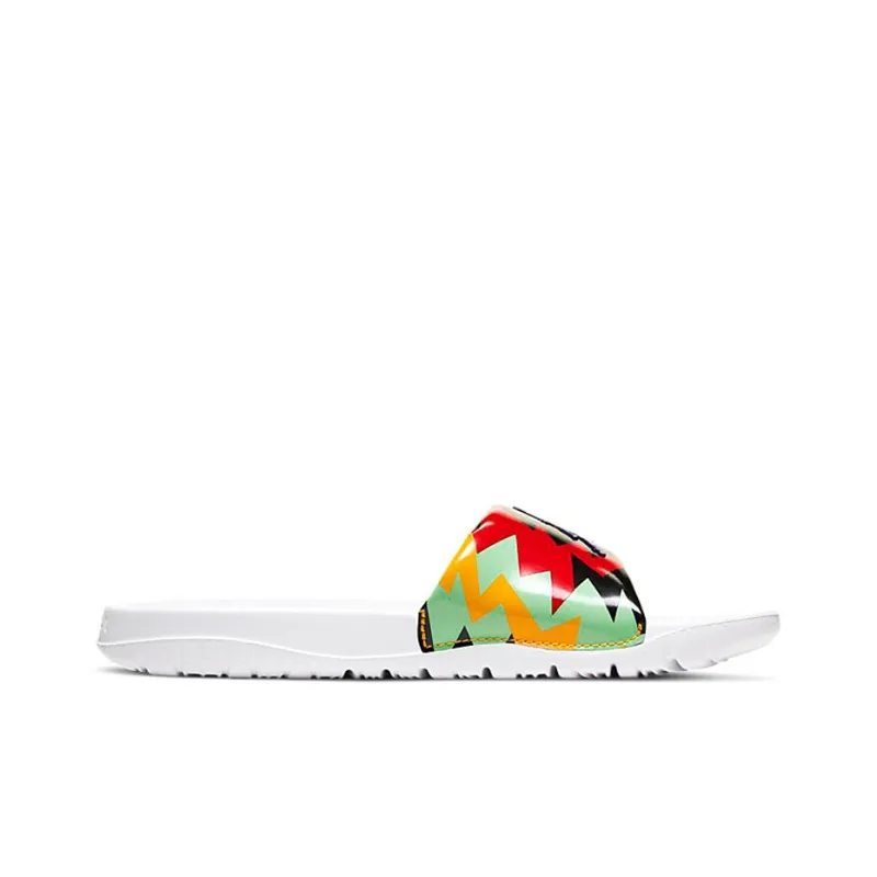Jordan Break Slide GS 'White Multi Color'-1