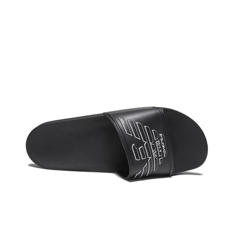 EMPORIO ARMANI Abrasion Resistant Slide Slippers Men's Black-4