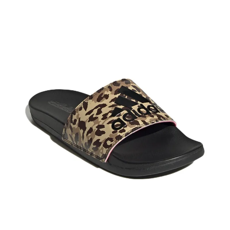 Adidas Adilette Comfort Slides Core Black Beam Pink Women's-2