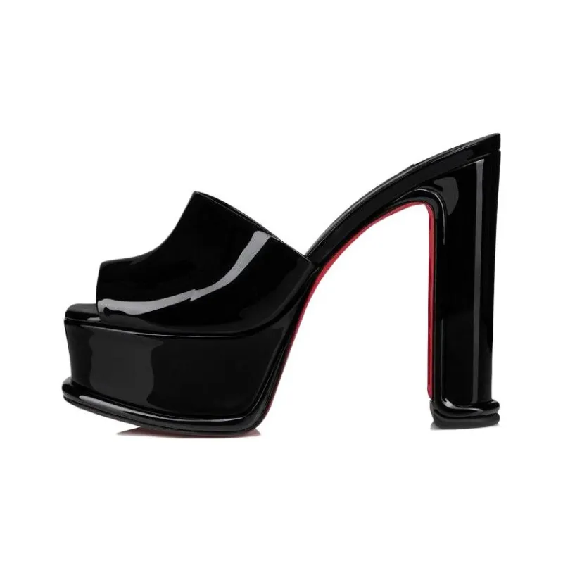 CL LUBOTING Amali Slide Slippers Women's Black-0