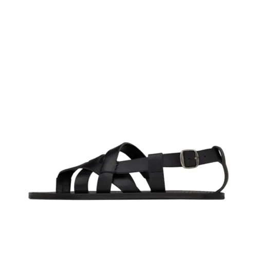 SAINT LAURENT Culver Strap Sandals Men's Black