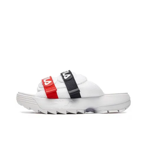 FILA WHITE Line Slippers Slide Slippers Women's White