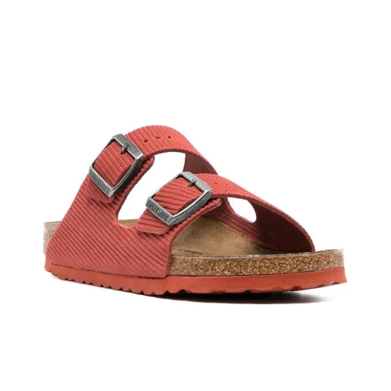 Birkenstock Arizona Embossed Corduroy Suede Sienna Red-2