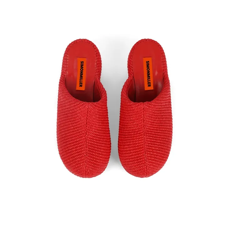 SIMON MILLER Wrap-toe Slippers Women's Red-2