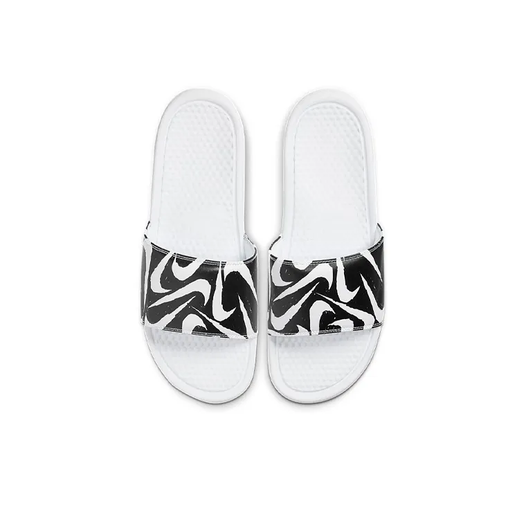 Nike Benassi Jdi Print Slide 'White Black Swoosh'-2