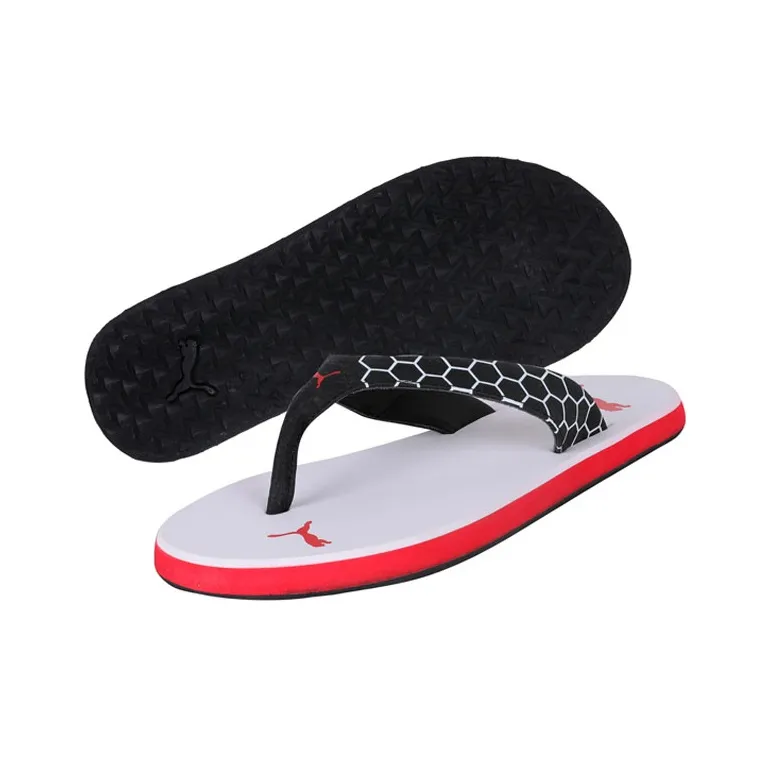 PUMA Breeze Graphic IDP Slide Slippers Men's White Red-2