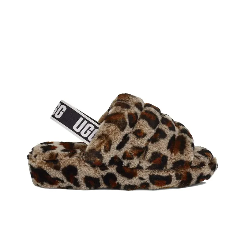 UGG Fluff Yeah Leopard Slipper Leopard Print Women's-1
