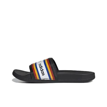 Adidas X Farm Rio Adilette Comfort Slides 'Black White' Women's