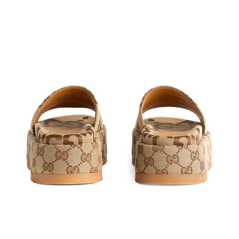 Gucci Sandal Platform Outlet (gucci high Angelina Platform 55mm Sandal  Camel Canvas Women's)