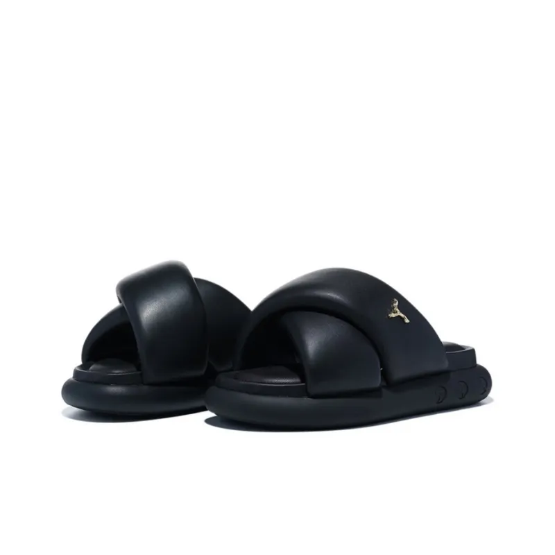 LI NING 1990 Quiet Slide Slippers Women's Black-1