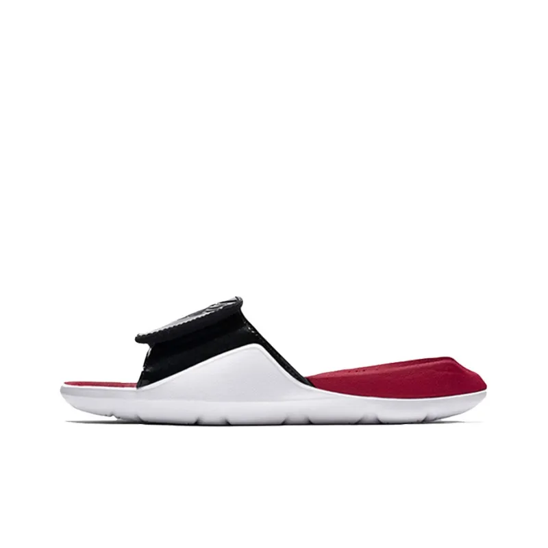 Jordan Slide Slippers Women's Black Red White-0