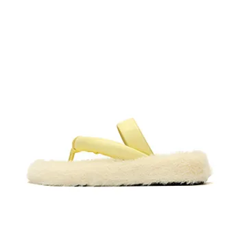 DAPHNE LAB Korean-Style Laid-Back Style Minimalist Style Low-Key Versatile Fashion Fleece Sandals Women's