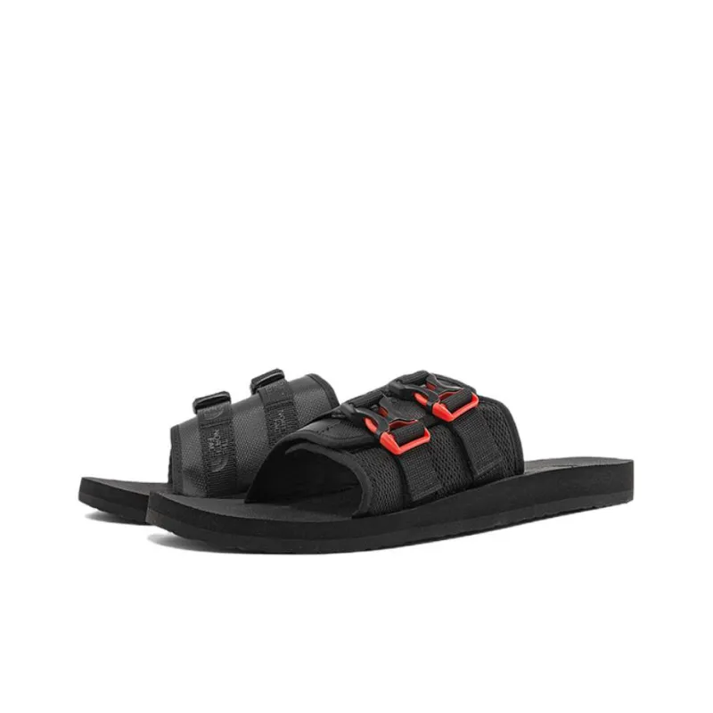 THE NORTH FACE Trekking Base Camp Strap Slides 'Black Red'-1