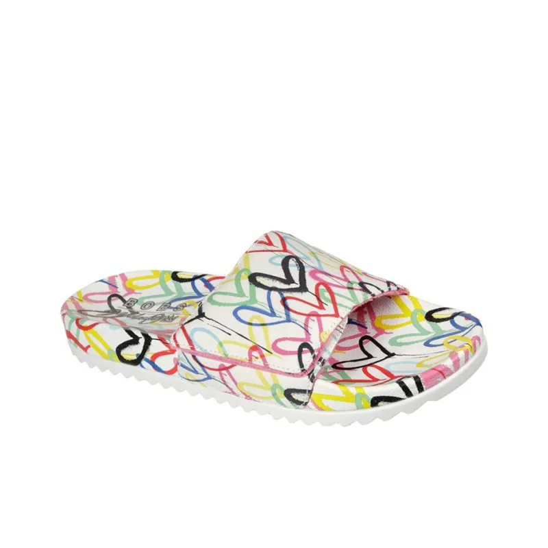 Skechers Bobs Slide Slippers Women's White/Multicolor Color-2