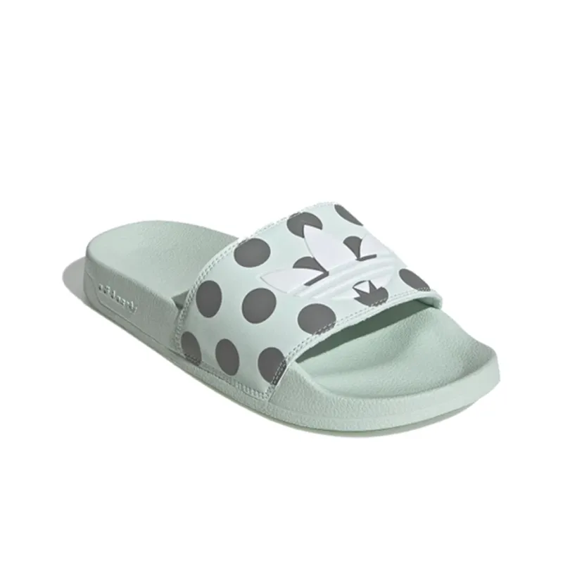 Adidas Originals Adilette Slides 'Dash Green Polka' Women's-1