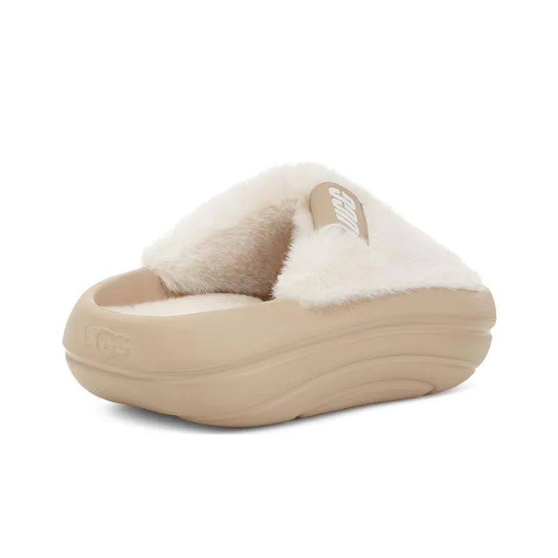 UGG FoamO UGGplush Slide Mustard Seed Women's-4