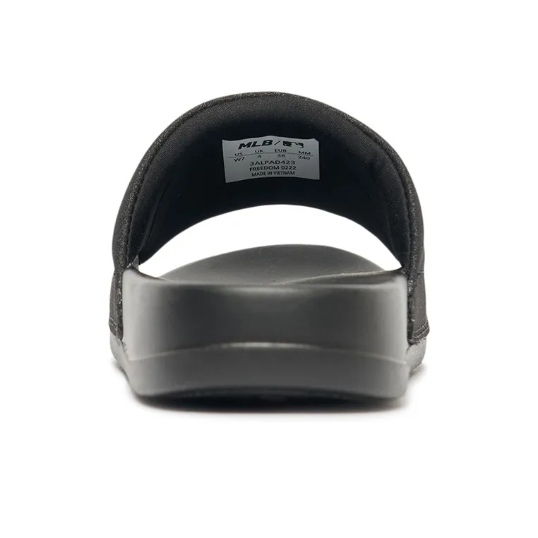 MLB Slipper Slide Slippers Unisex Black White-4