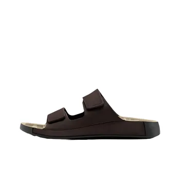 Ecco Massage Antibacterial Quick Dry Slide Slippers Men's Mocha