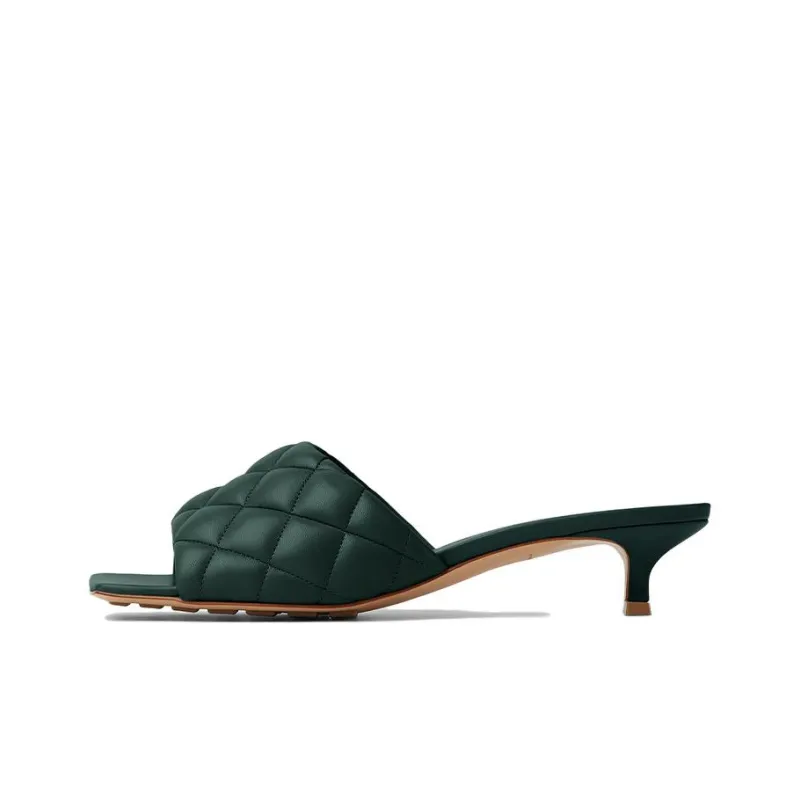 Bottega Veneta Abrasion Resistant Slide Slippers Women's Pine Green-0