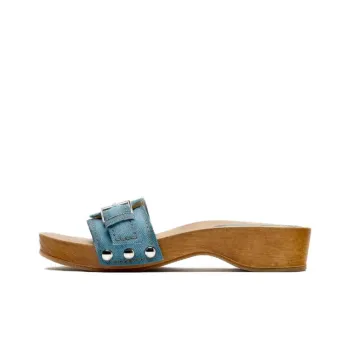 ZARA Rubber Sole Quiet Slide Slippers Women's Blue