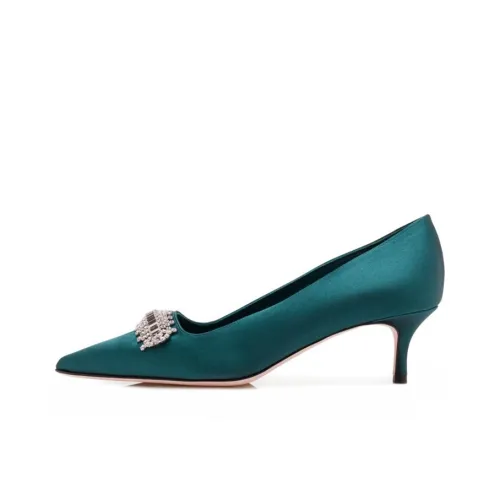 MANOLO BLAHNIK High Heels Women's Dark Green