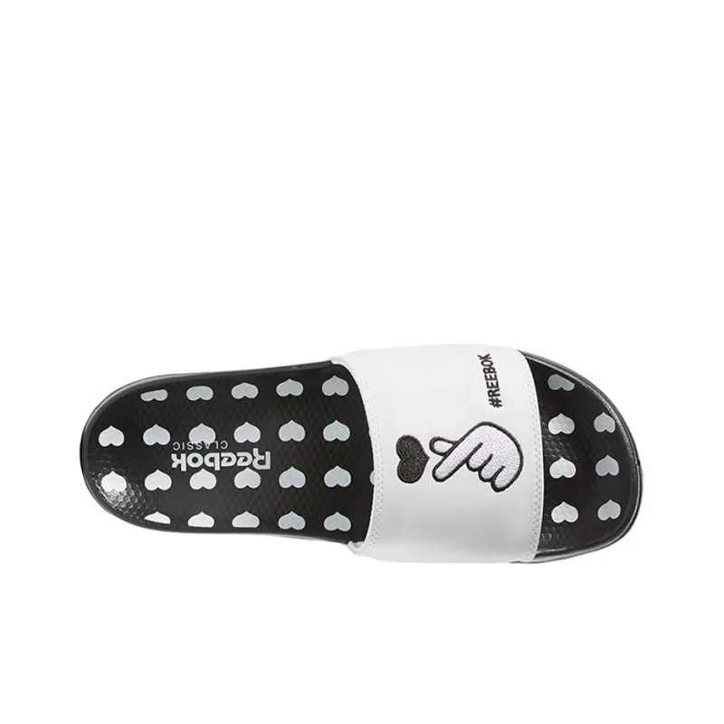 Reebok Classic Love Black White Slippers-3