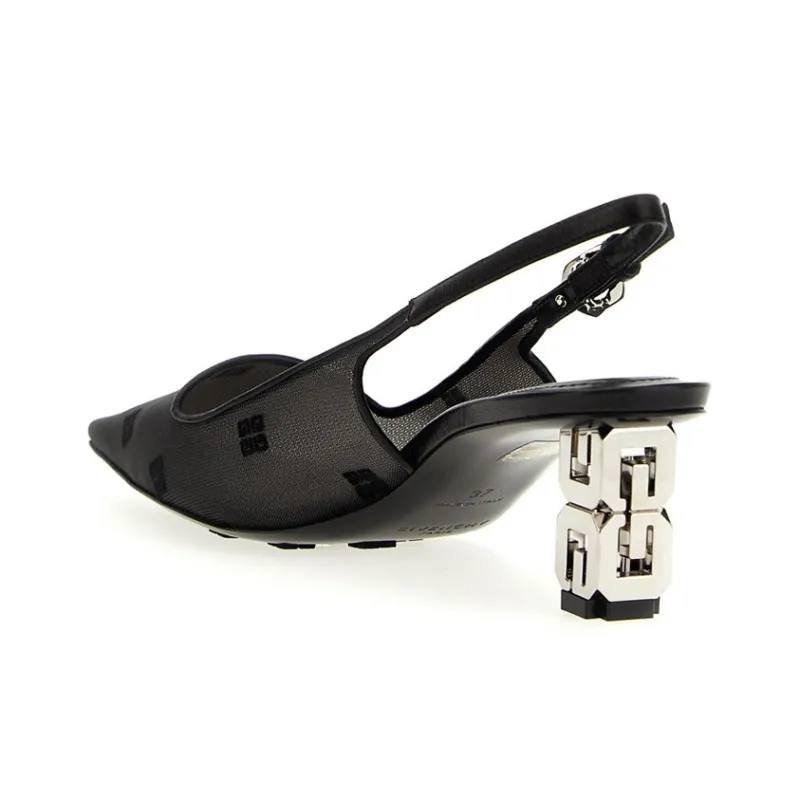 Givenchy Chunky Heel High Heels 5cm Women's Black-3
