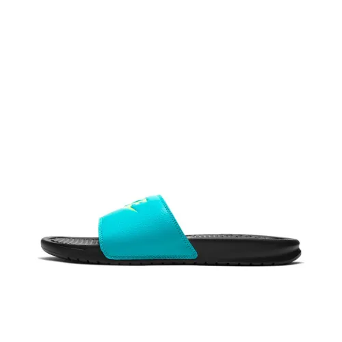 Nike Benassi JDI Slide Slippers Men Black/Blue/Green