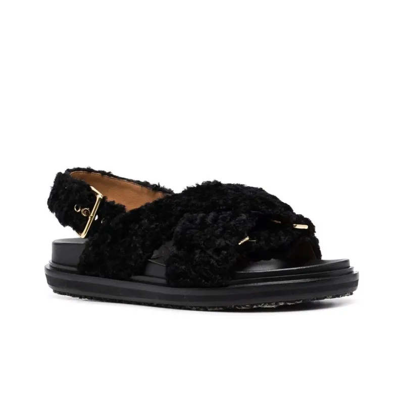 MARNI Fussbett Beach Sandals Women's Black-1