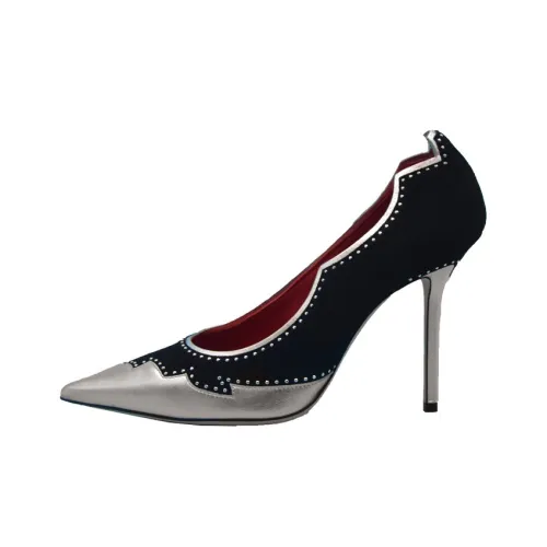 Jimmy Choo High Heels Women's Low-Top Black/Silver/Red