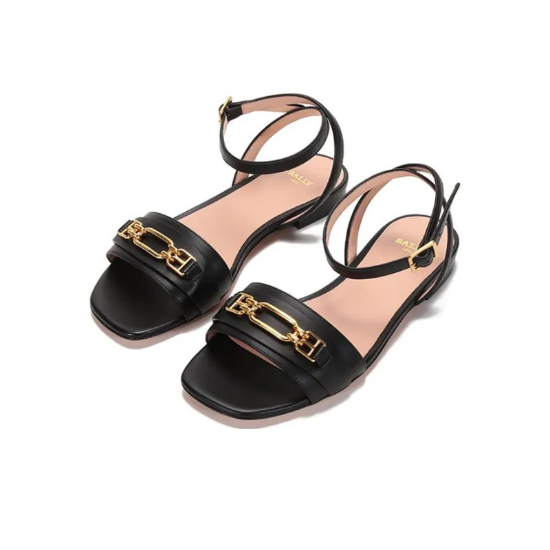 BALLY One Strap Sandals Women's Black-2