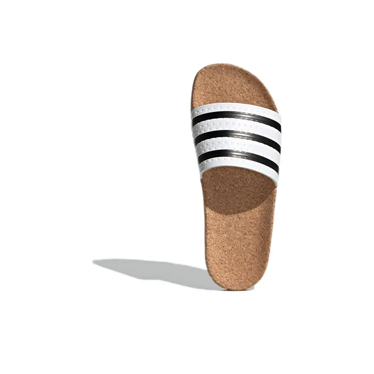 Adidas Adilette Slides Cork White Black Women's-4