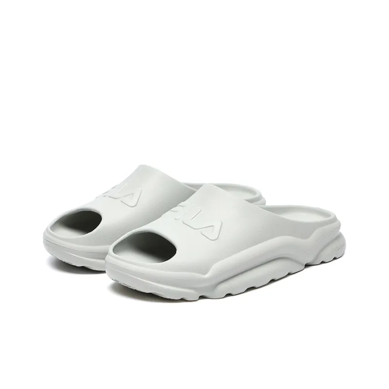 FILA Swim Retro Slides Rubber Sole Quick Dry Slide Slippers Men's Stone Gray-2